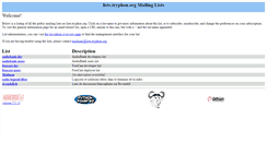 Desktop Screenshot of lists.tryphon.org