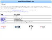 Tablet Screenshot of lists.tryphon.org